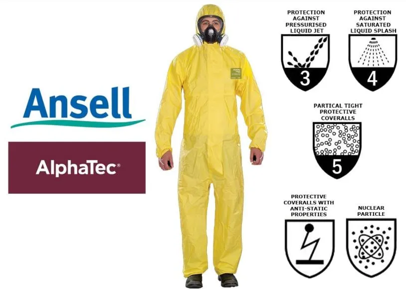 Ansell AlphaTec coveralls